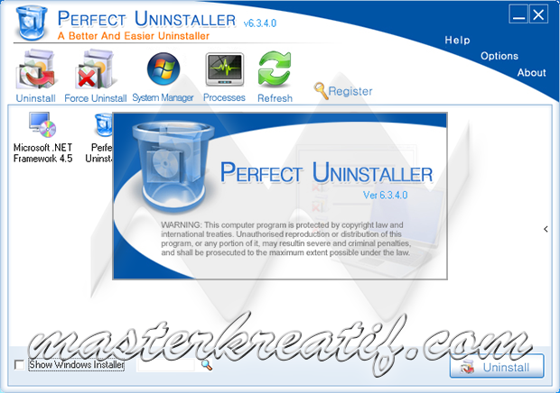 perfect uninstaller key for 6.3.4